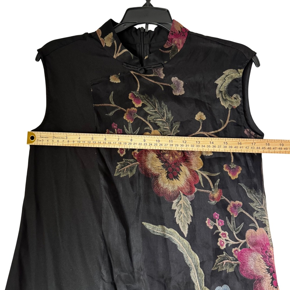 DDER Silk Chinese Style Floral Sleeveless Dress Women's M fairy goth‎ flows - Picture 9 of 14